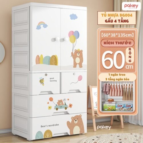 Tủ nhựa ngăn treo kết hợp ngăn kéo Pakey BG004 32 Tủ nhựa ngăn treo kết hợp ngăn kéo Pakey BG004