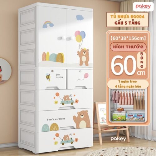 Tủ nhựa ngăn treo kết hợp ngăn kéo Pakey BG004 31 Tủ nhựa ngăn treo kết hợp ngăn kéo Pakey BG004