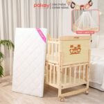 Combo nôi cũi gỗ Pakey CG01 kèm ga nệm xơ dừa