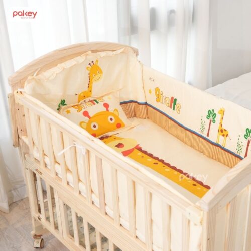 Combo nôi cũi gỗ Pakey CG01 kèm ga nệm xơ dừa 15 Combo nôi cũi gỗ Pakey CG01 kèm ga nệm xơ dừa