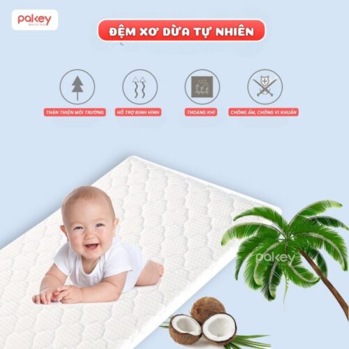Combo nôi cũi gỗ Pakey CG01 kèm ga nệm xơ dừa 17 Combo nôi cũi gỗ Pakey CG01 kèm ga nệm xơ dừa