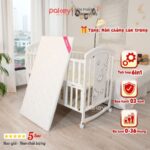 Combo nôi cũi gỗ Pakey CG03 + ga nệm xơ dừa