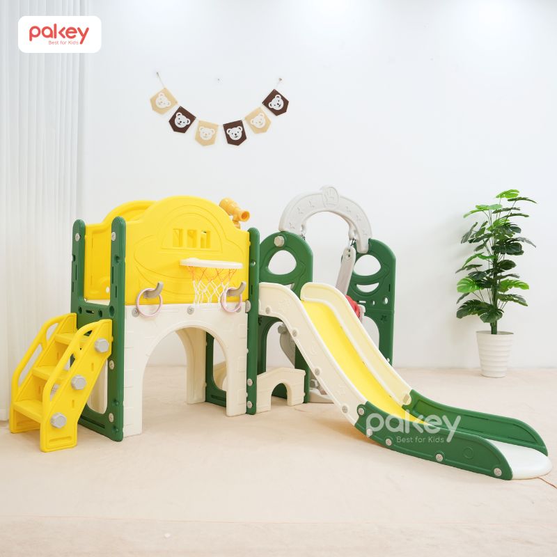 Sét cầu trượt xích đu liên hoàn ngoài trời cho bé