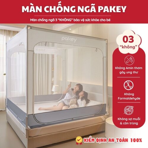 Màn chống ngã cho bé khung vuông Pakey P-MK01