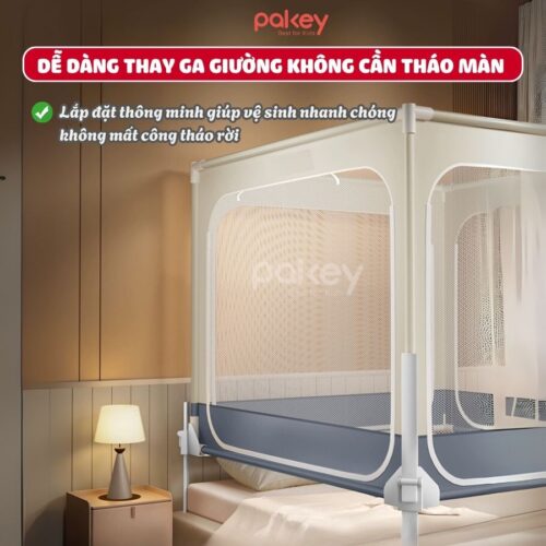 Màn chống ngã cho bé khung vuông Pakey P-MK01