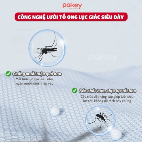 Màn chống ngã cho bé khung vuông Pakey P-MK01