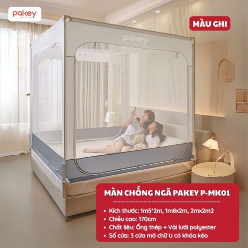 Màn chống ngã cho bé khung vuông Pakey P-MK01