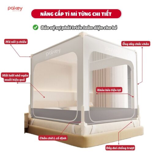 Màn chống ngã cho bé khung vuông Pakey P-MK01