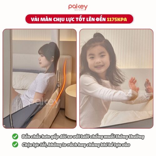 Màn chống ngã cho bé khung vuông Pakey P-MK01