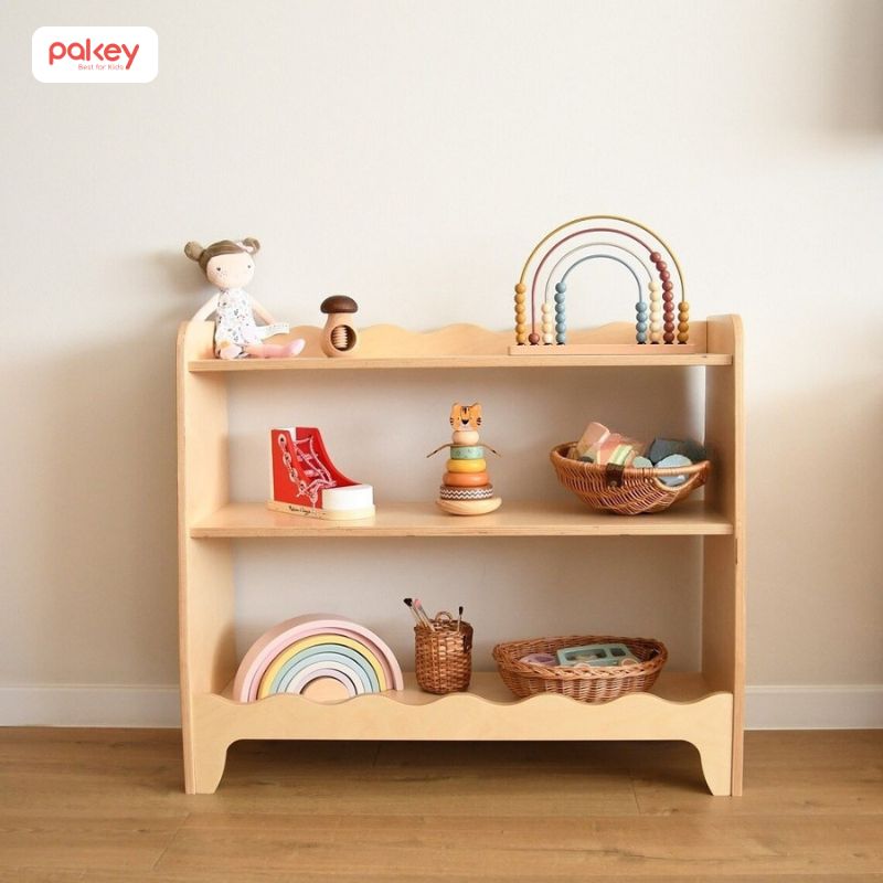 Kinh nghiệm mua kệ đựng đồ chơi cho bé bằng gỗ