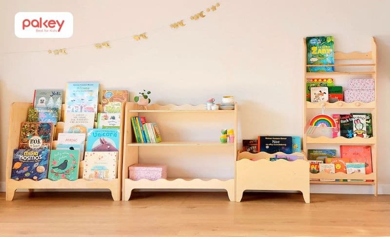 Kinh nghiệm chọn kệ sách gỗ cho bé phù hợp theo từng độ tuổi 12 Kệ sách gỗ cho bé từ 7 – 10 tuổi