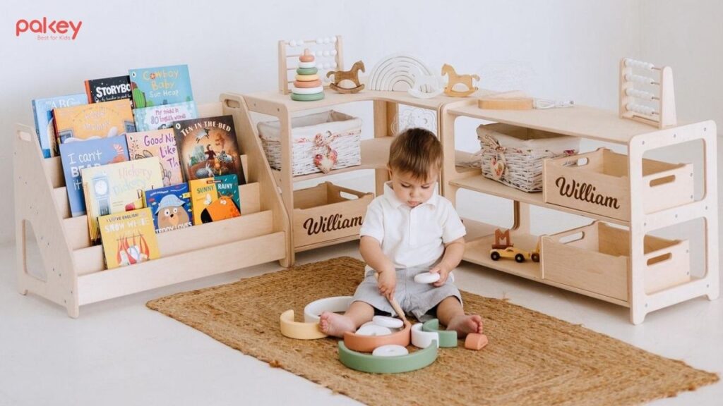 7 lợi ích không ngờ từ kệ sách Montessori 12 kệ sách Montessori