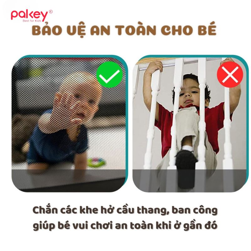 Lưới chắn cầu thang đảm bảo an toàn cho bé và hỗ trợ ba mẹ khi trông con