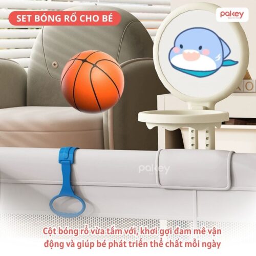 Quây bóng vải Pakey K3, K4 kèm cột bóng rổ