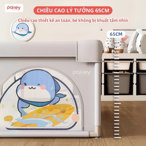 Quây bóng vải Pakey K3, K4 kèm cột bóng rổ