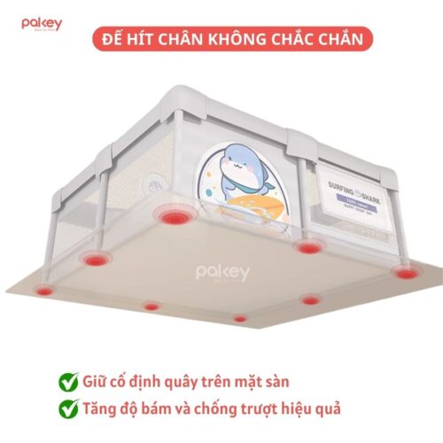 Quây bóng vải Pakey K3, K4 kèm cột bóng rổ