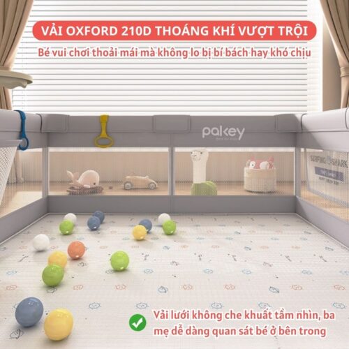 Quây bóng vải Pakey K3, K4 kèm cột bóng rổ