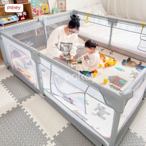 Quây bóng vải Pakey K3, K4 kèm cột bóng rổ