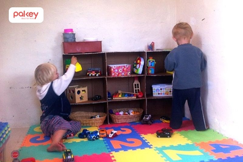 [Hướng dẫn] Cách tự làm kệ đồ chơi cho bé đơn giản nhất