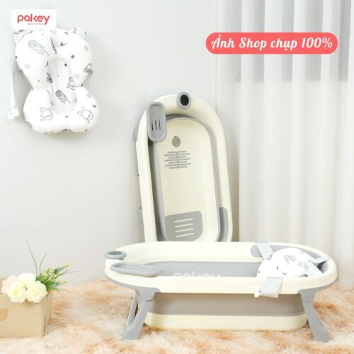 Chậu tắm gấp gọn có nhiệt kế Pakey P-CT03 34 Chậu tắm cho bé gấp gọn Pakey P-CT03