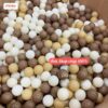 Combo 100 bóng nhựa mix màu nâu - be - trắng 7cm