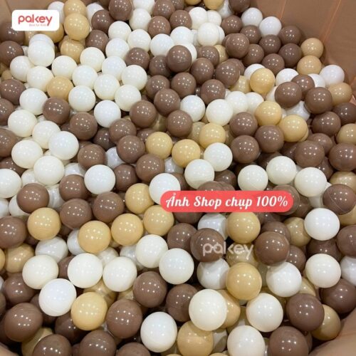 Combo 100 bóng nhựa mix màu nâu - be - trắng 7cm 18 Combo 100 bóng nhựa mix màu nâu - be - trắng 7cm