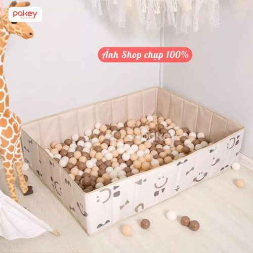 Combo 100 bóng nhựa mix màu nâu - be - trắng 7cm 19 Combo 100 bóng nhựa mix màu nâu - be - trắng 7cm