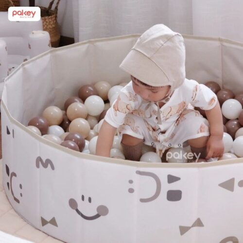 Combo 100 bóng nhựa mix màu nâu - be - trắng 7cm 22 Combo 100 bóng nhựa mix màu nâu - be - trắng 7cm
