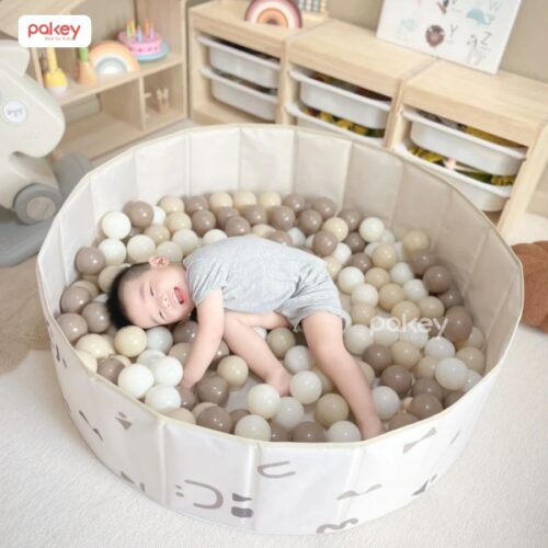 Combo 100 bóng nhựa mix màu nâu - be - trắng 7cm 20 Combo 100 bóng nhựa mix màu nâu - be - trắng 7cm