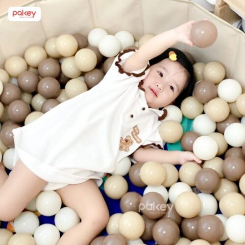 Combo 100 bóng nhựa mix màu nâu - be - trắng 7cm 24 Combo 100 bóng nhựa mix màu nâu - be - trắng 7cm