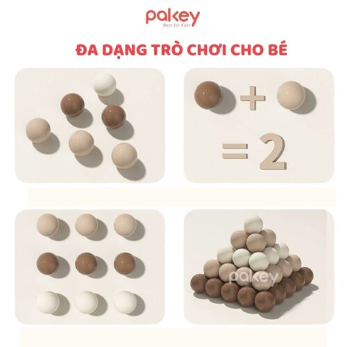 Combo 100 bóng nhựa mix màu nâu - be - trắng 7cm 14 Combo 100 bóng nhựa mix màu nâu - be - trắng 7cm