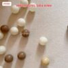 Combo 100 bóng nhựa mix màu nâu - be - trắng 7cm