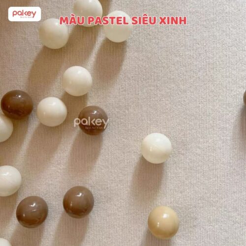 Combo 100 bóng nhựa mix màu nâu - be - trắng 7cm 16 Combo 100 bóng nhựa mix màu nâu - be - trắng 7cm