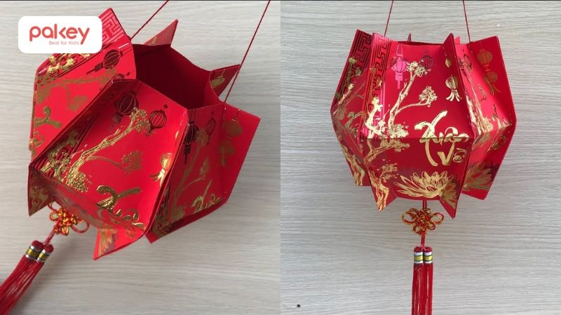 Bao lì xì cũ có thể tận dụng để làm lồng đèn vô cùng độc đáo