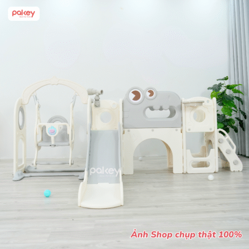 Bộ cầu trượt xích đu khủng long Pakey LH01 22 Bộ cầu trượt xích đu khủng long Pakey LH01