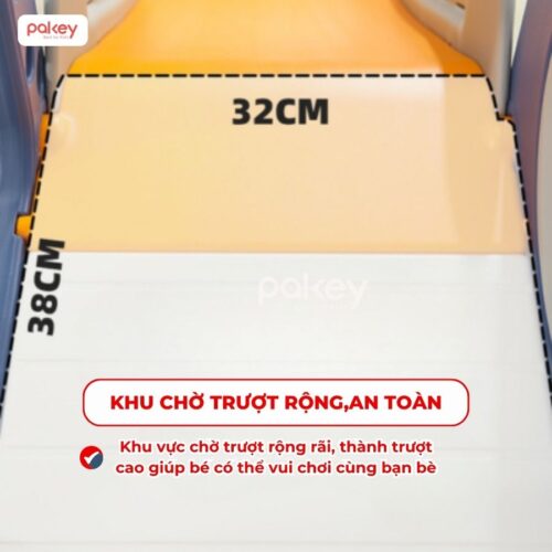 Bộ cầu trượt xích đu khủng long Pakey LH01 36 Bộ cầu trượt xích đu liên hoàn khủng long Pakey LH01