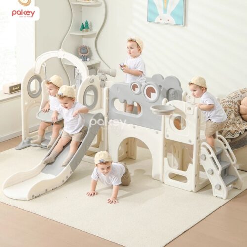 Bộ cầu trượt xích đu khủng long Pakey LH01 27 Bộ cầu trượt xích đu liên hoàn khủng long Pakey LH01
