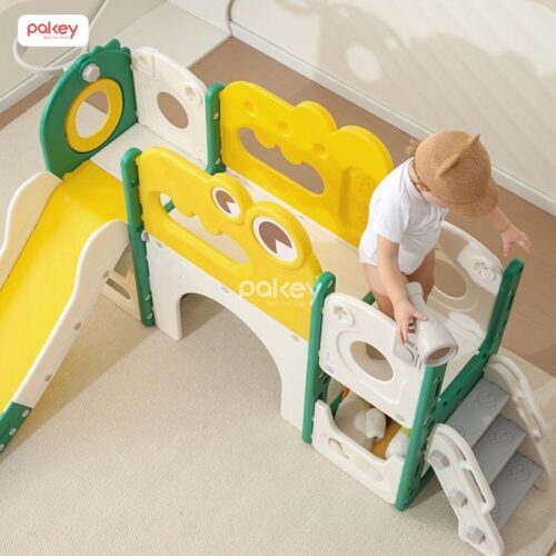 Bộ cầu trượt xích đu khủng long Pakey LH01 40 Bộ cầu trượt xích đu liên hoàn khủng long Pakey LH01