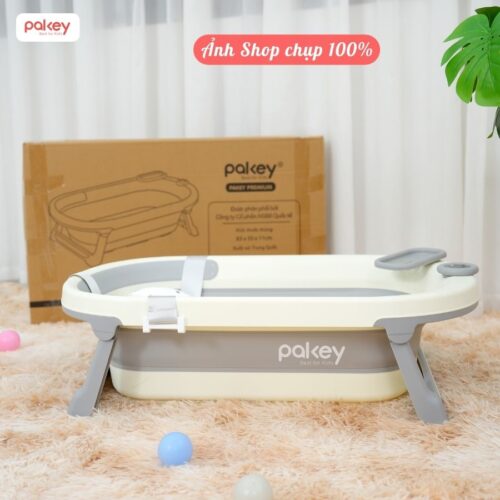 Chậu tắm gấp gọn có nhiệt kế Pakey P-CT03 37 Chậu tắm cho bé Pakey CT03