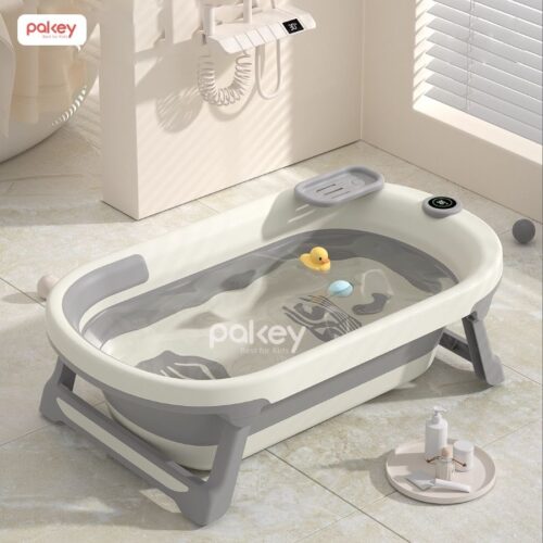 Chậu tắm gấp gọn có nhiệt kế Pakey P-CT03 33 Chậu tắm cao cấp có nhiệt kế Pakey P-PT03
