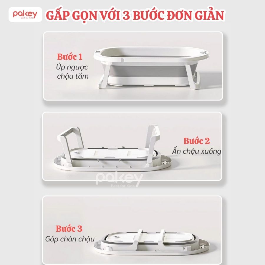 Chậu tắm cao cấp có nhiệt kế Pakey P-PT03