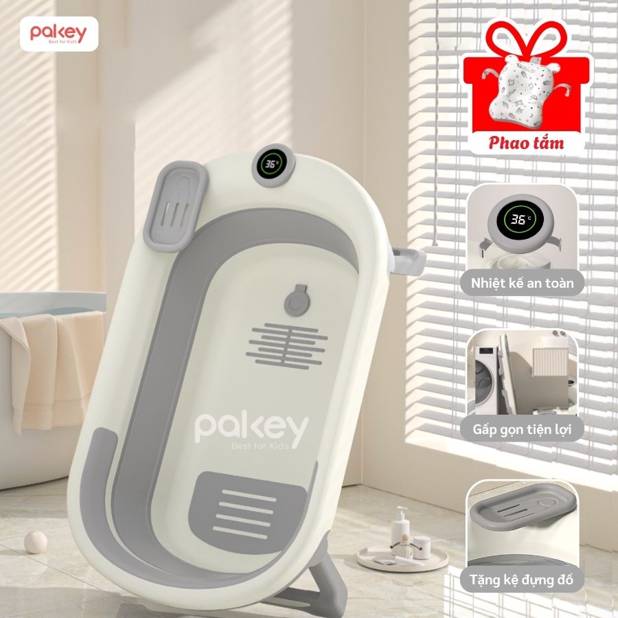 Chậu tắm cao cấp có nhiệt kế Pakey P-PT03
