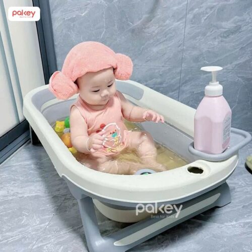 Chậu tắm gấp gọn có nhiệt kế Pakey P-CT03 18 Chậu tắm cao cấp có nhiệt kế Pakey P-PT03