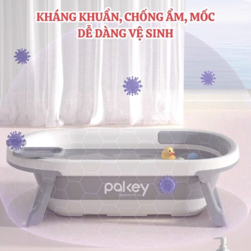 Chậu tắm gấp gọn có nhiệt kế Pakey P-CT03 23 Chậu tắm cao cấp có nhiệt kế Pakey P-PT03