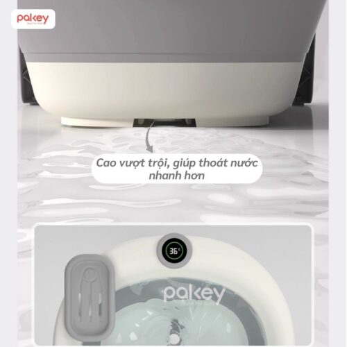Chậu tắm gấp gọn có nhiệt kế Pakey P-CT03 24 Chậu tắm cao cấp có nhiệt kế Pakey P-PT03