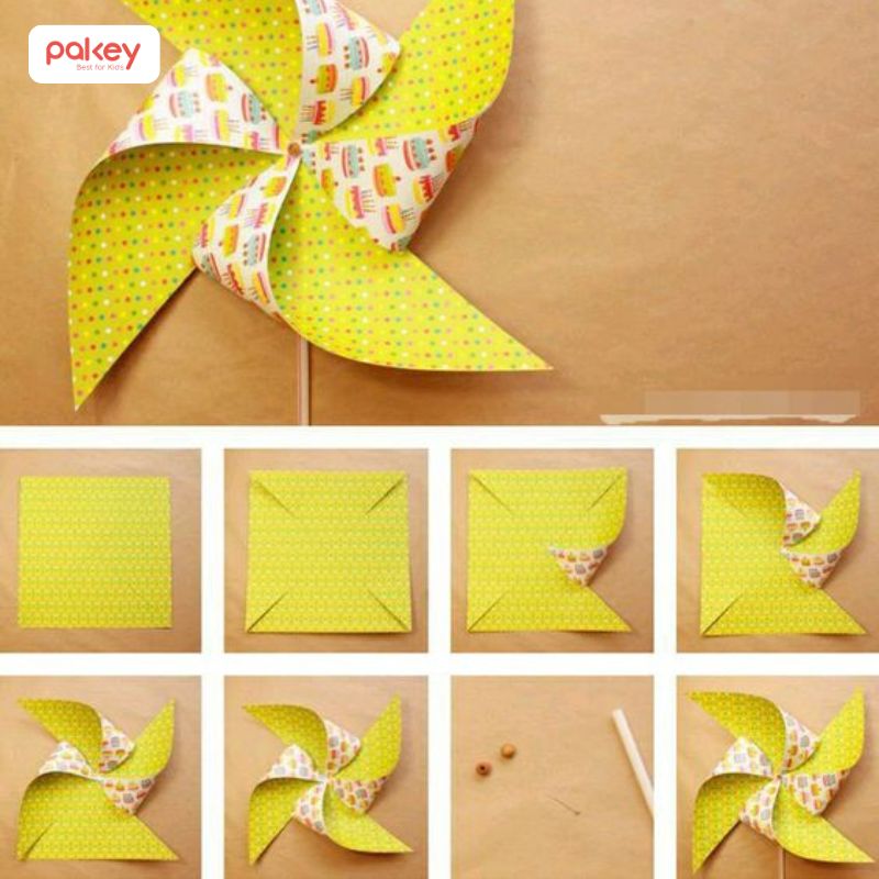 20+ ý tưởng làm đồ chơi giấy thú vị, dễ thực hiện nhất 20 Làm chong chóng giấy xinh xắn, nhiều màu sắc khác nhau