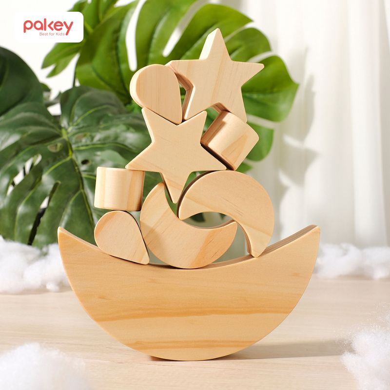 Top 10+ đồ chơi gỗ cho bé an toàn, phát triển toàn diện 14 Từ những khối gỗ cơ bản, bé có thể xây dựng đủ loại hình thù