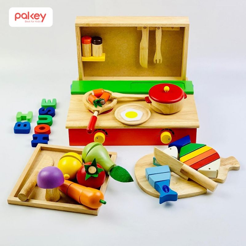 Top 10+ đồ chơi gỗ cho bé an toàn, phát triển toàn diện 18 Bộ đồ chơi nấu ăn bằng gỗ