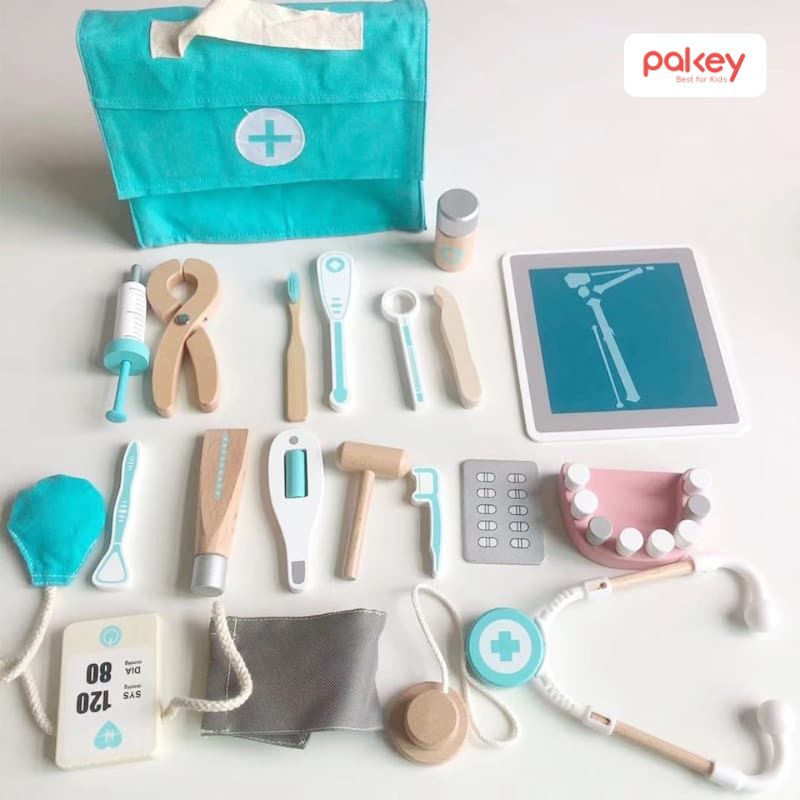 Top 10+ đồ chơi gỗ cho bé an toàn, phát triển toàn diện 17 Bộ đồ chơi bác sĩ bằng gỗ