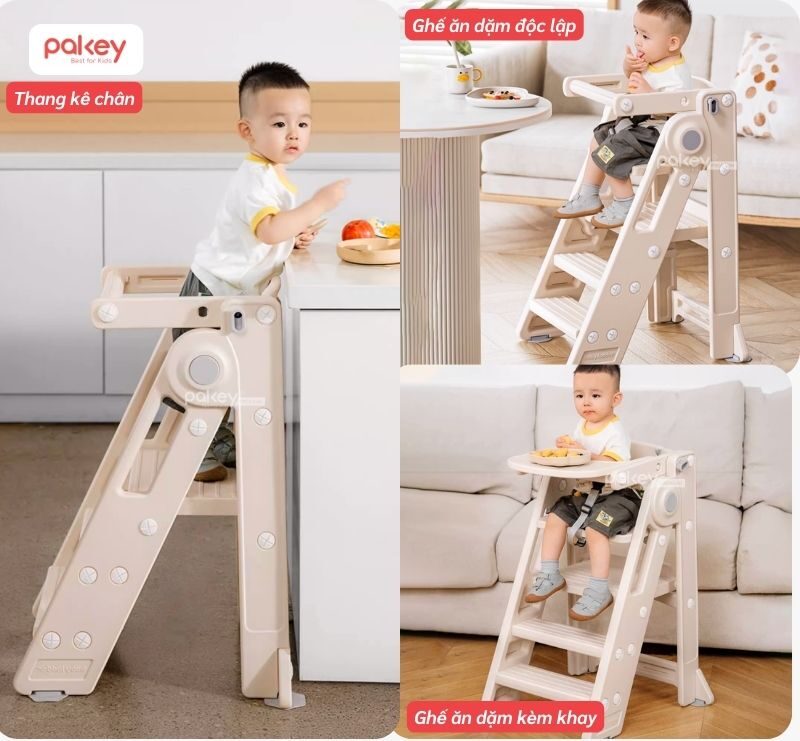 Ghế ăn dặm là trợ thủ đắc lựa khi các bé bước vào thời kỳ tập ăn